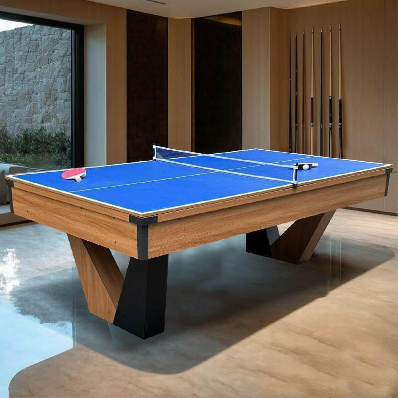 025-LP002X 7FT 8FT 9FT 3-in-1 Pool Table – Multi-Function Billiards/Ping Pong/Dining.Free accessory kit included. - X Sports&Living