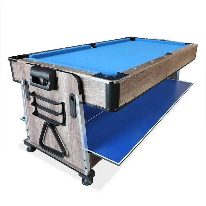 025-LP003X 4-in-1 multi-function table – billiards, air hockey, table tennis & dining. Free accessory kit included. Perfect for game rooms. - X Sports&Living