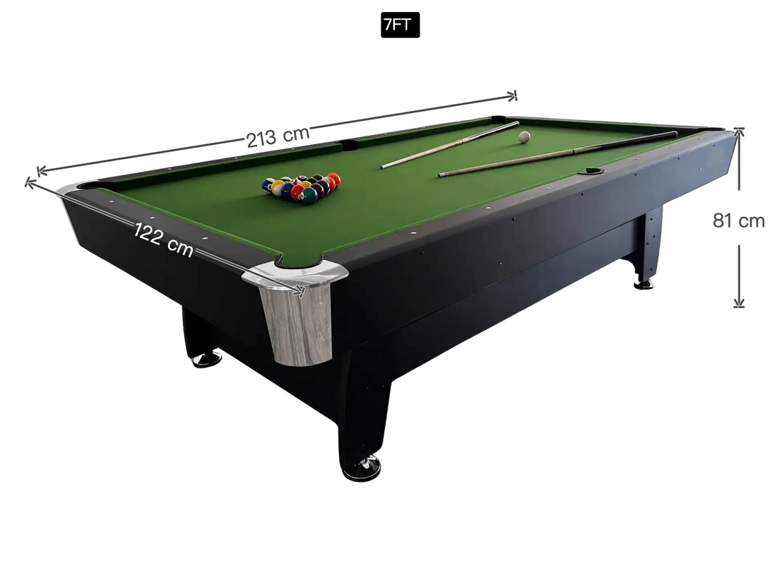 025-LP004X 7FT 8FT 3-in-1 Pool Table – Multi-Function Billiards/Ping Pong/Dining.Free accessory kit included.