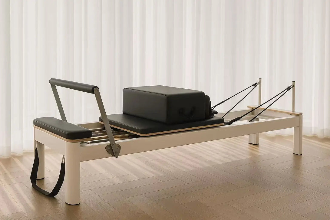 Aventis 2 Reformer | Luxury Pilates Reformer in Adobe White for Professional Studios and Home Gyms - X Sports&Living
