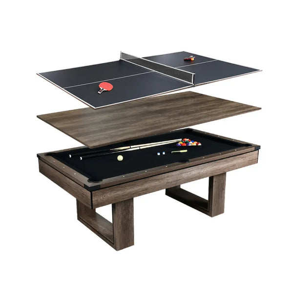 025-LP011X 7FT 3-in-1 Pool Table – Multi-Functional Billiards, Table Tennis & Dining Includes free accessories kit. - X Sports&Living