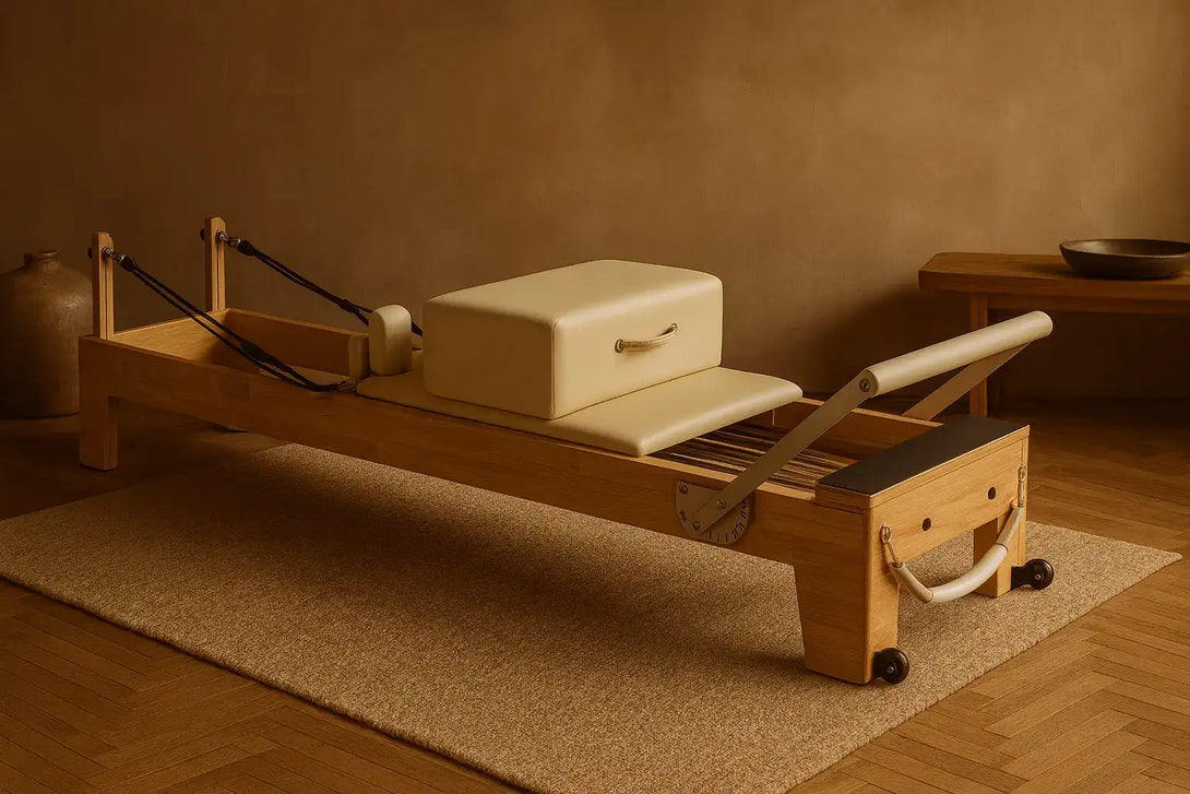 Elara X Reformer | Luxury Pilates Reformer in Adobe White for Professional Studios and Home Gyms - X Sports&Living