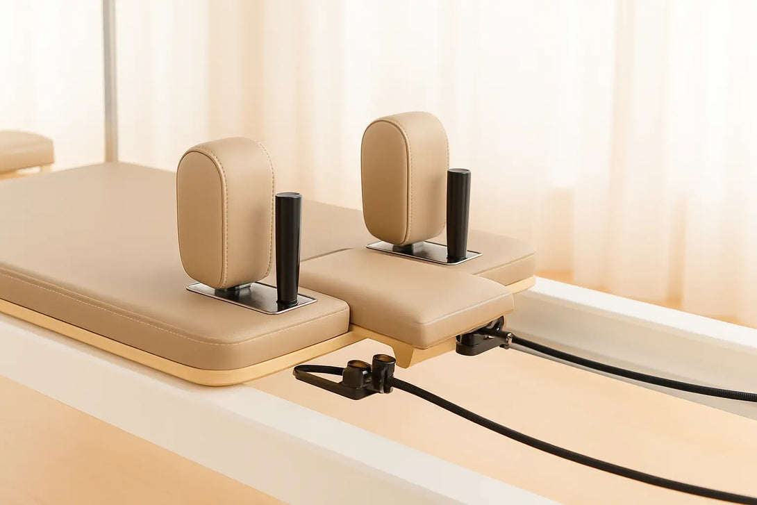 Aventis 2 Reformer | Luxury Pilates Reformer in Adobe White for Professional Studios and Home Gyms - X Sports&Living