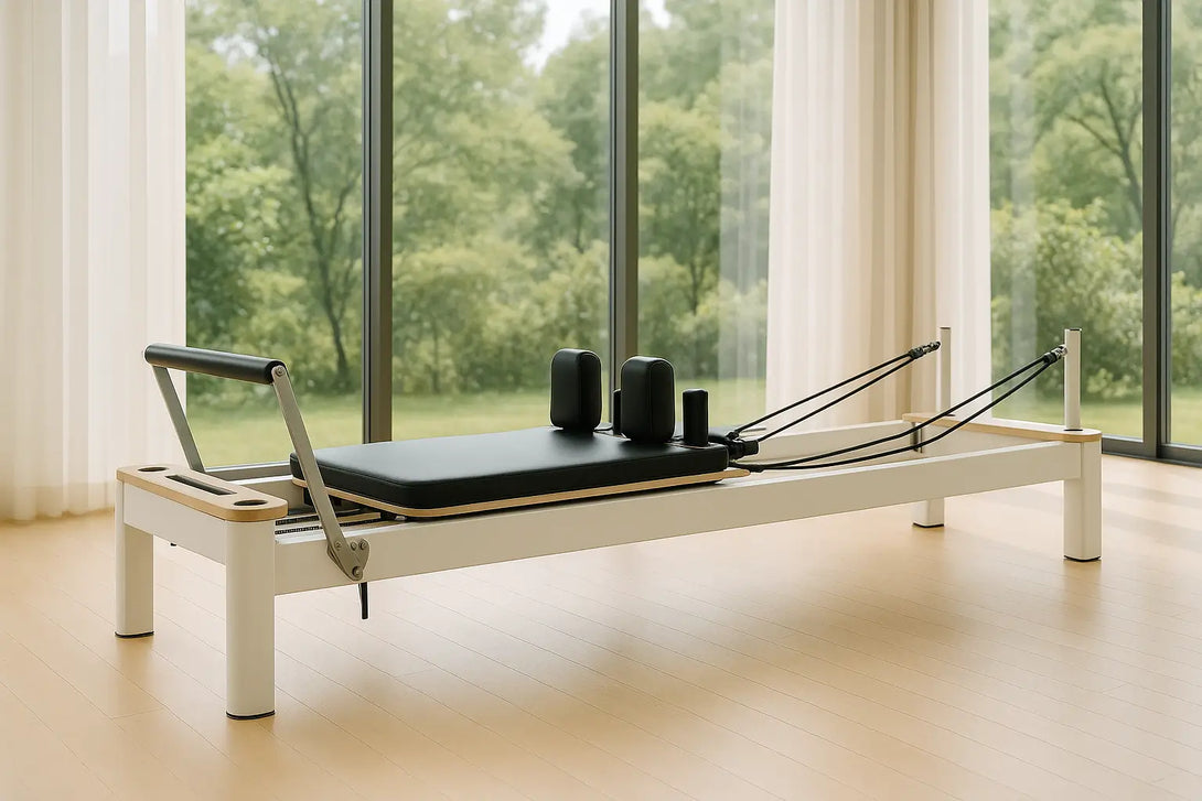Aventis 2 Reformer | Luxury Pilates Reformer in Adobe White for Professional Studios and Home Gyms - X Sports&Living