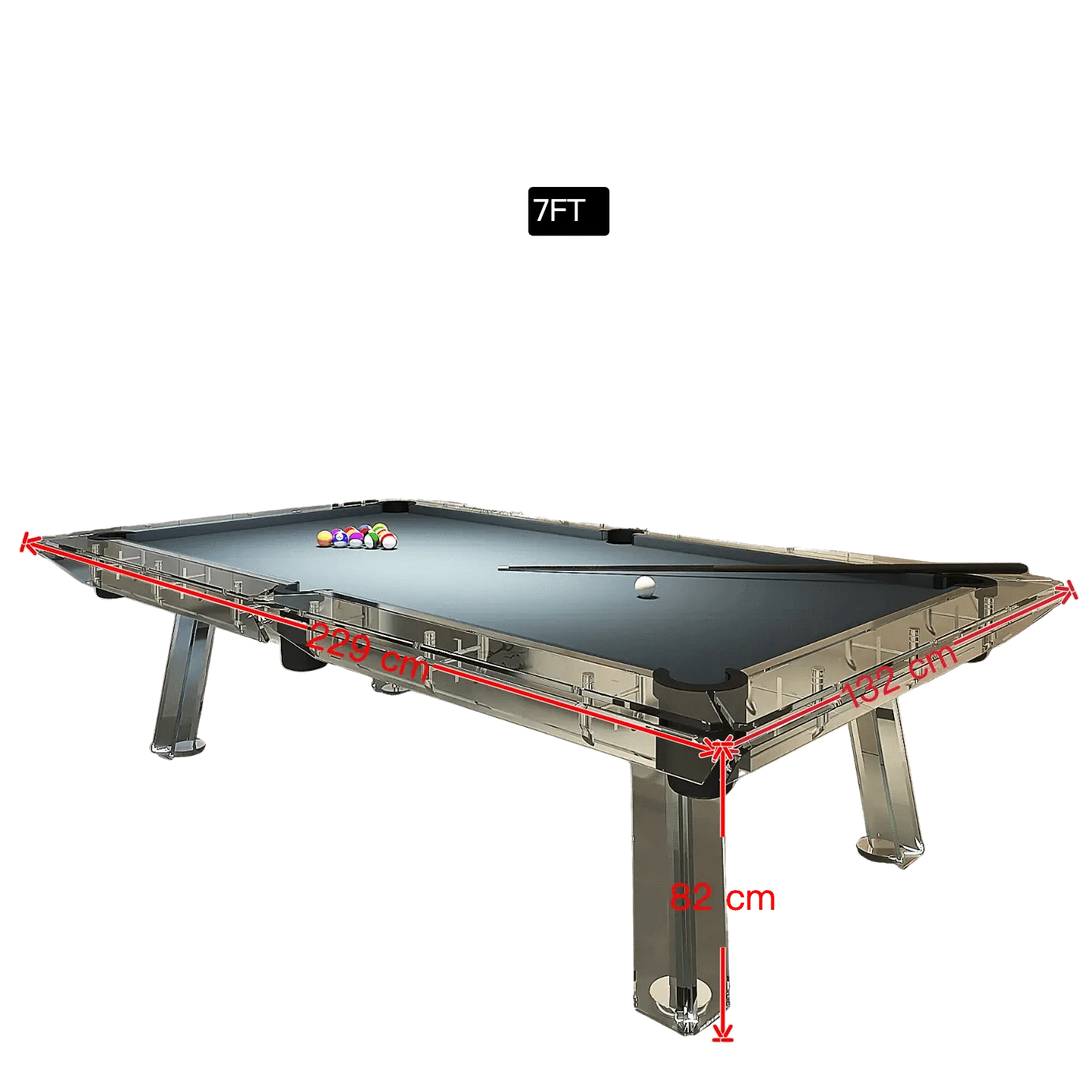 Crystal Collection — Italian Luxury Tempered Glass Pool Table