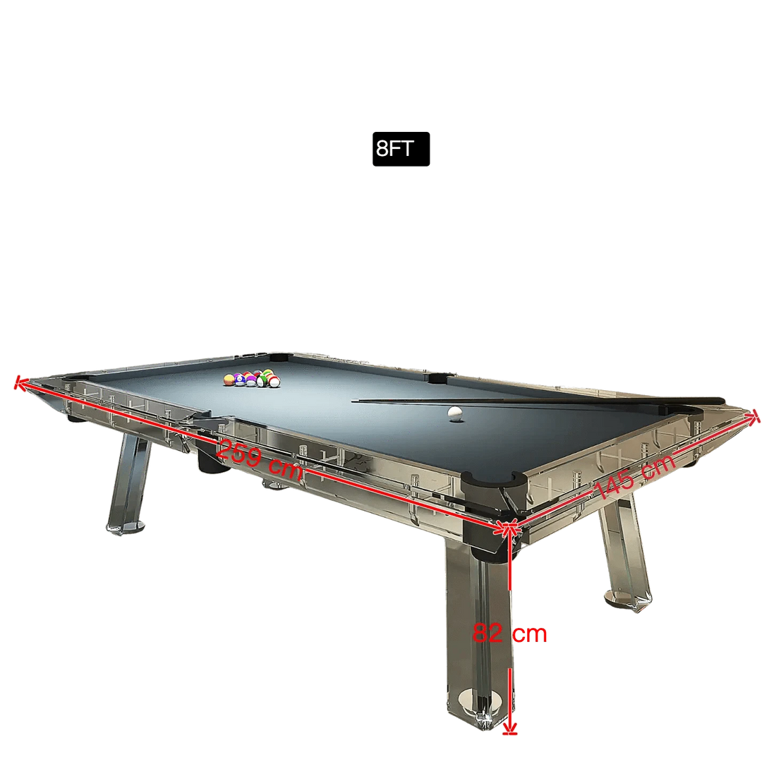 Crystal Collection — Italian Luxury Tempered Glass Pool Table