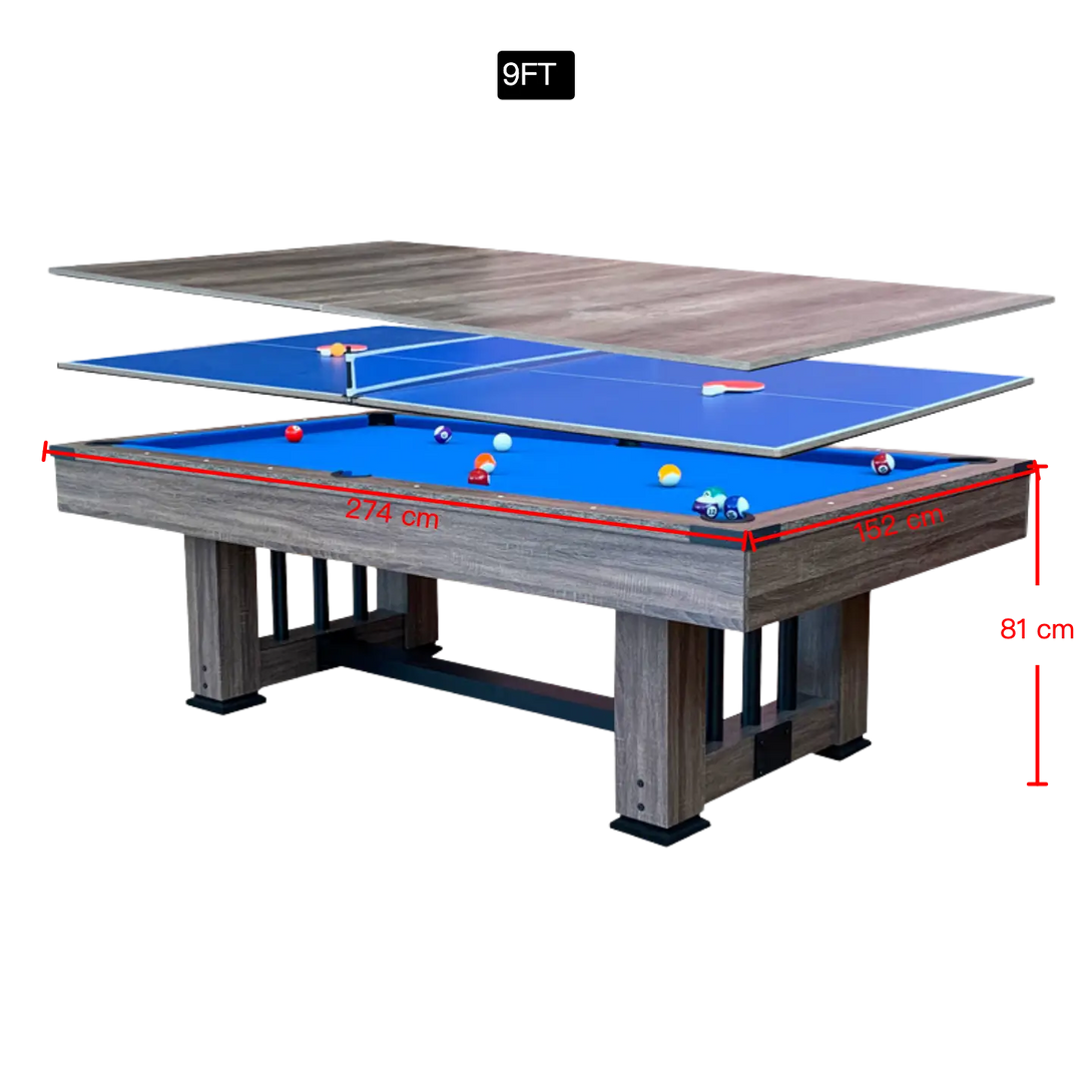 025-LP010X 7FT 3-in-1 Pool Table – Multi-Functional Billiards, Table Tennis & Dining Includes free accessories kit. - X Sports&Living