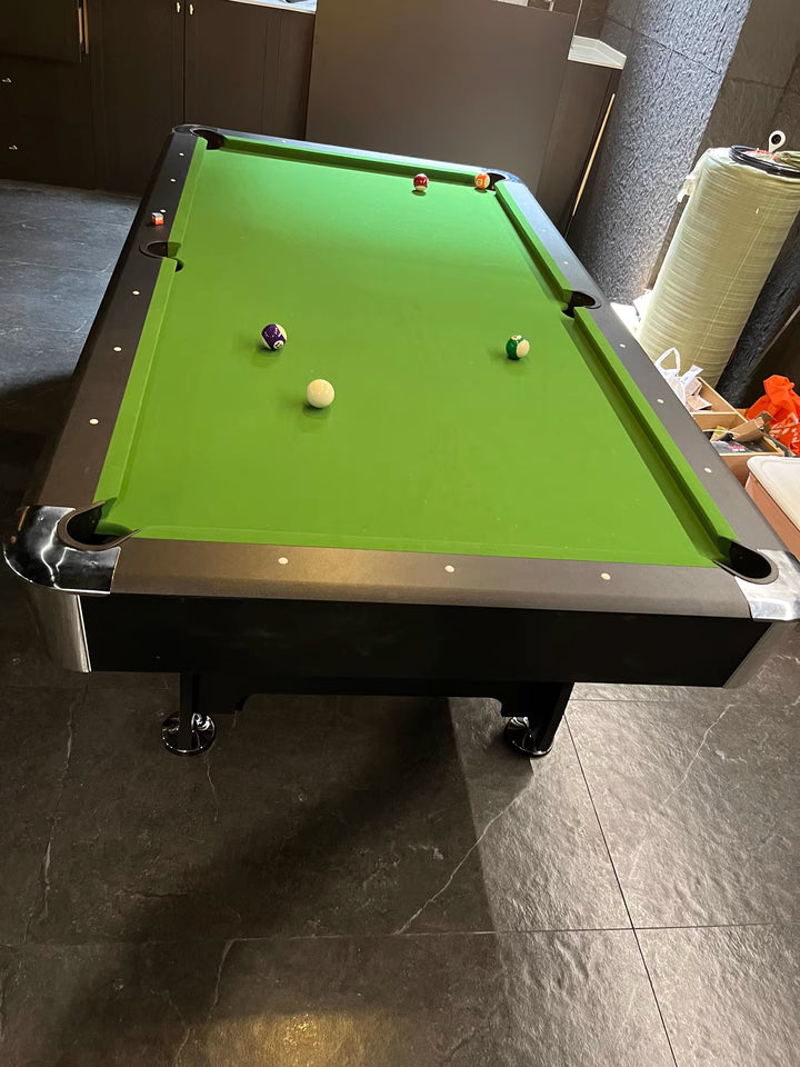 025-LP004X 7FT 8FT 3-in-1 Pool Table – Multi-Function Billiards/Ping Pong/Dining.Free accessory kit included. - X Sports&Living