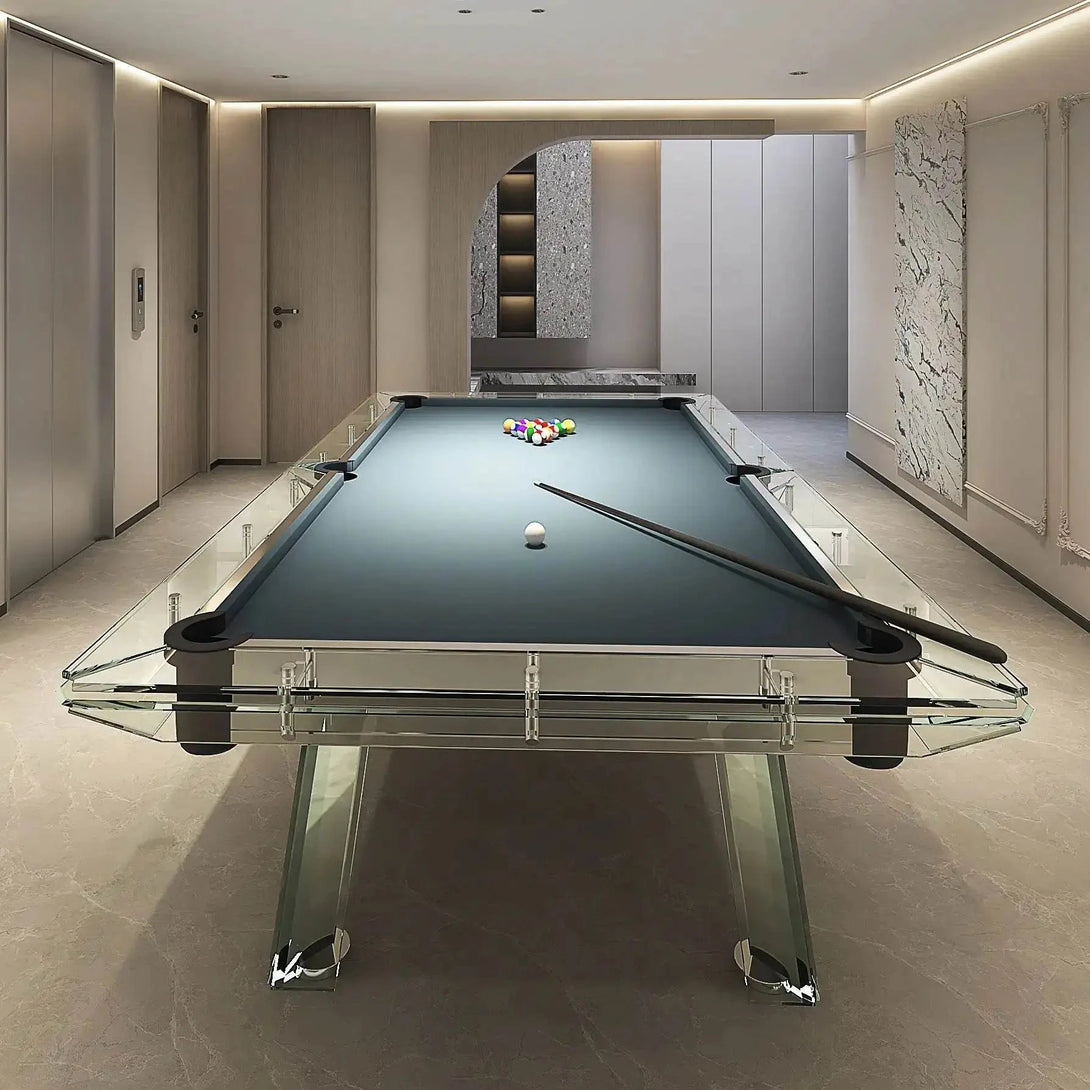 Crystal Collection — Italian Luxury Tempered Glass Pool Table