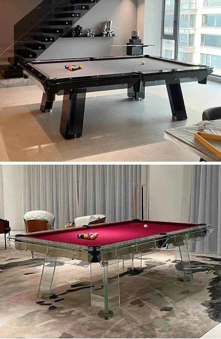 Crystal Collection — Italian Luxury Tempered Glass Pool Table