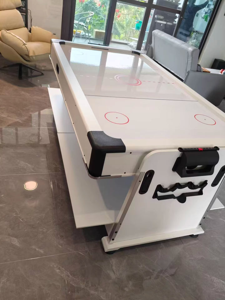 025-LP003X 4-in-1 multi-function table – billiards, air hockey, table tennis & dining. Free accessory kit included. Perfect for game rooms. - X Sports&Living