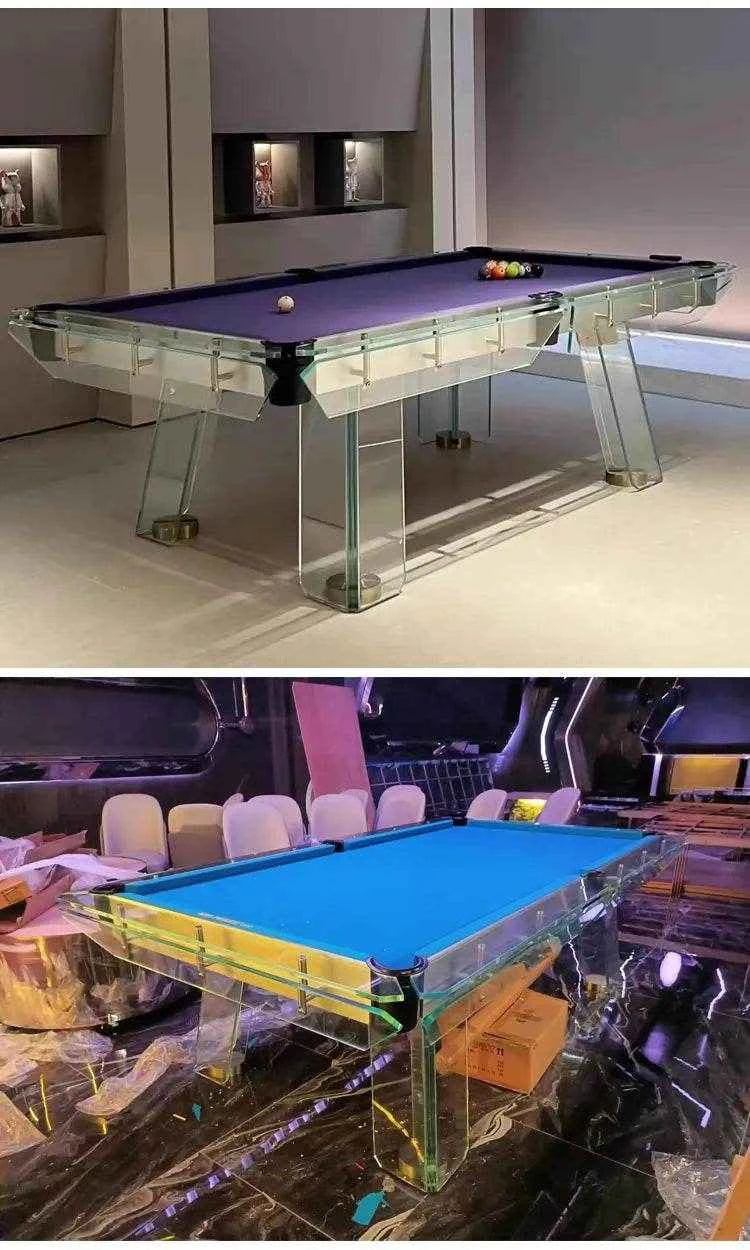 Crystal Collection — Italian Luxury Tempered Glass Pool Table