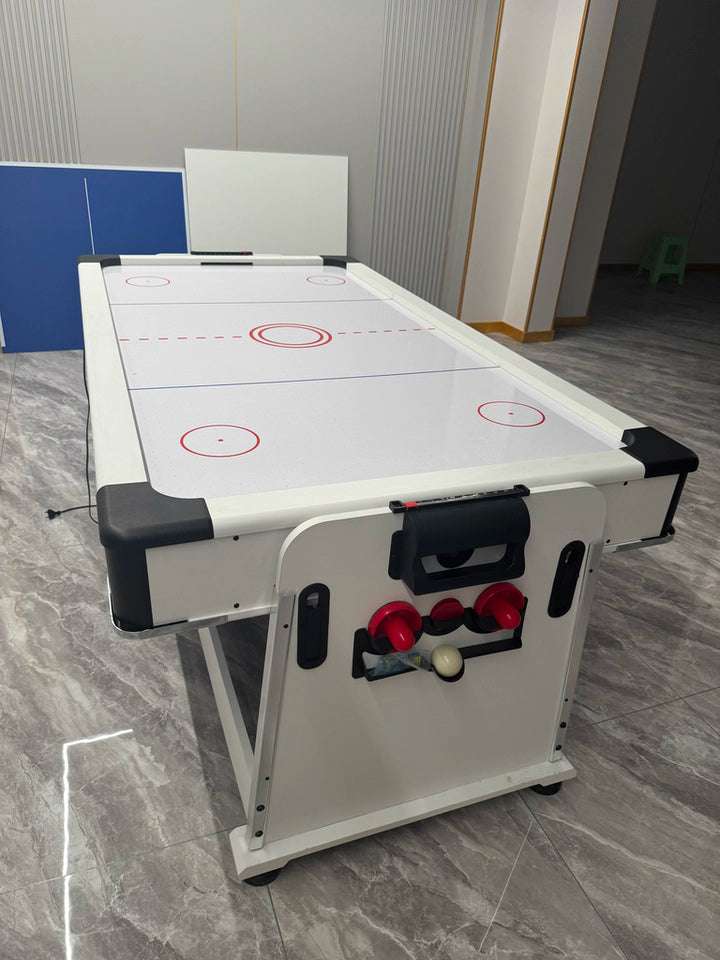 025-LP003X 4-in-1 multi-function table – billiards, air hockey, table tennis & dining. Free accessory kit included. Perfect for game rooms. - X Sports&Living