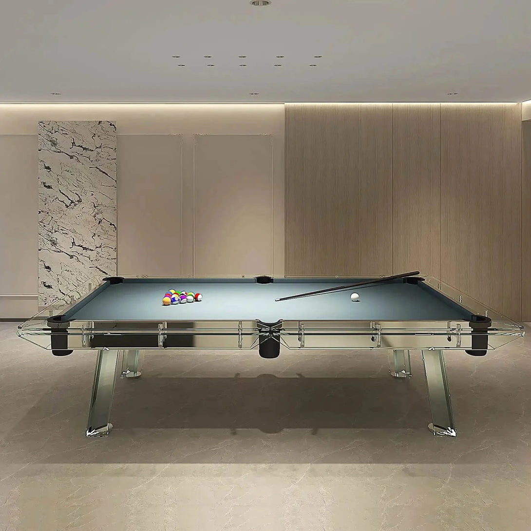 Crystal Collection — Italian Luxury Tempered Glass Pool Table