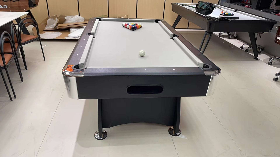 025-LP004X 7FT 8FT 3-in-1 Pool Table – Multi-Function Billiards/Ping Pong/Dining.Free accessory kit included. - X Sports&Living