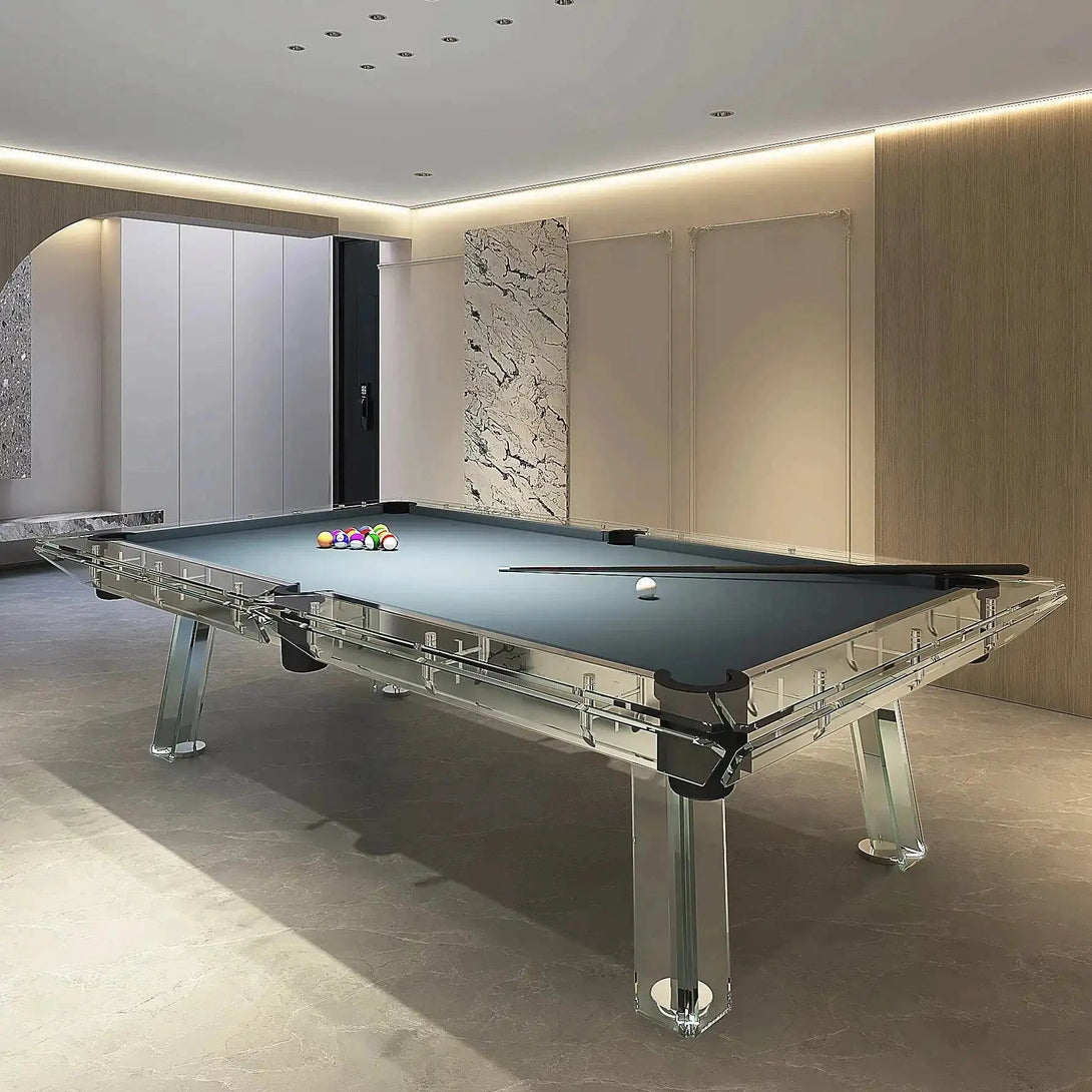 Crystal Collection — Italian Luxury Tempered Glass Pool Table