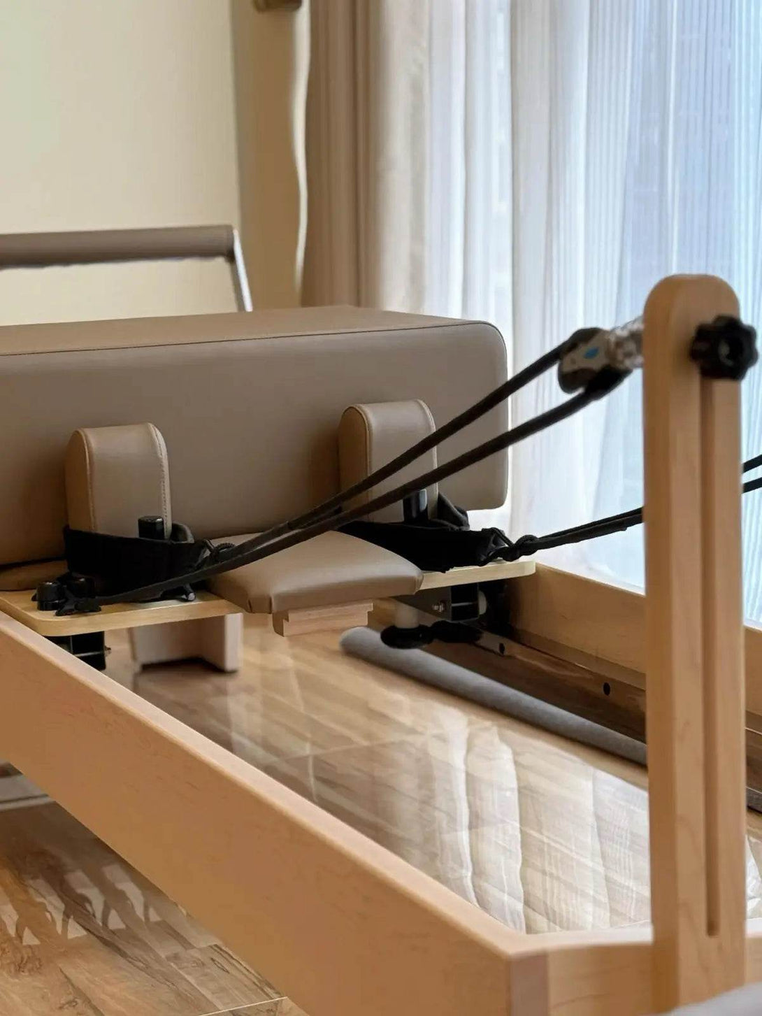 Elara X Reformer | Luxury Pilates Reformer in Adobe White for Professional Studios and Home Gyms - X Sports&Living