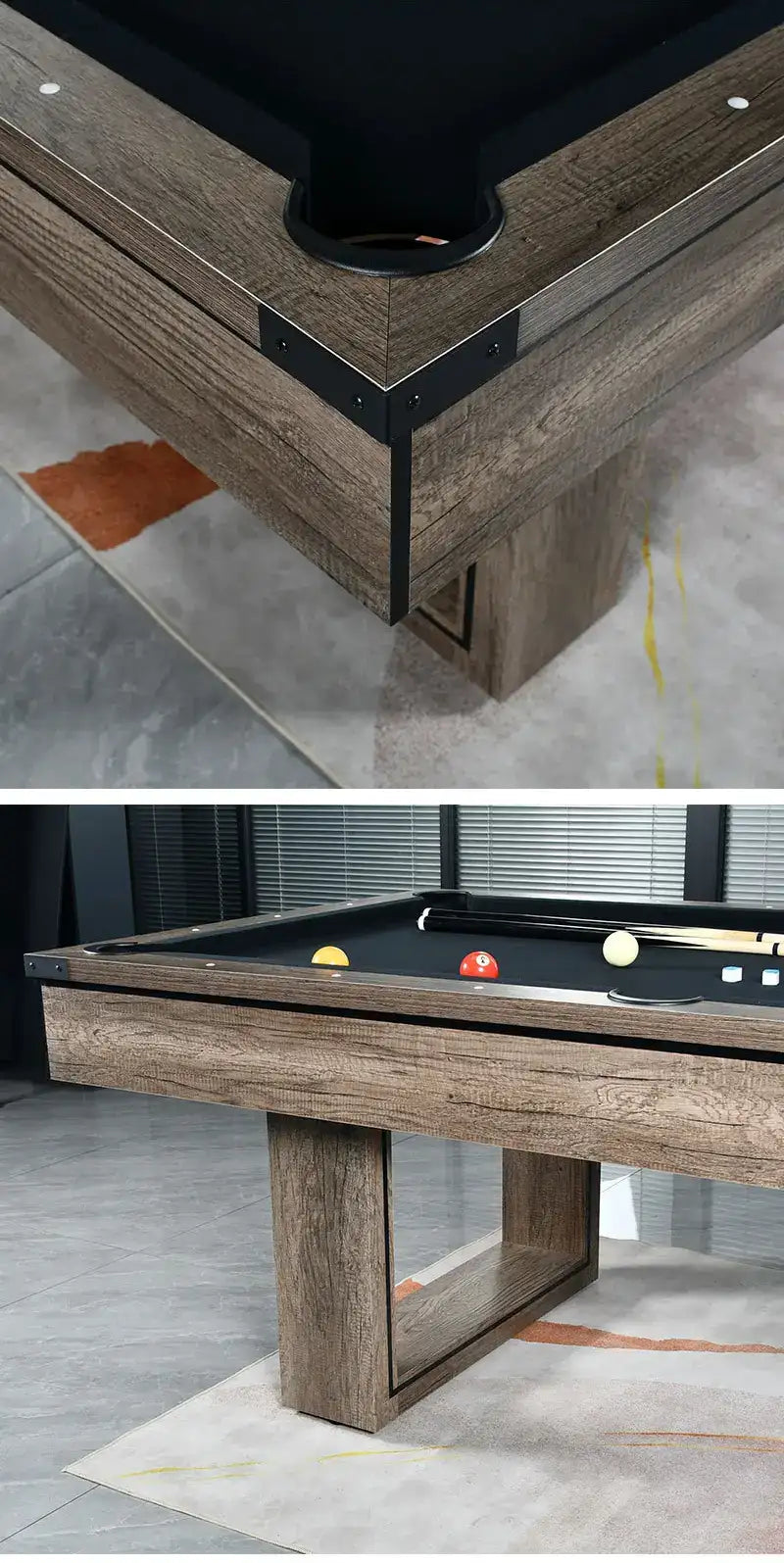 025-LP011X 7FT 3-in-1 Pool Table – Multi-Functional Billiards, Table Tennis & Dining Includes free accessories kit. - X Sports&Living