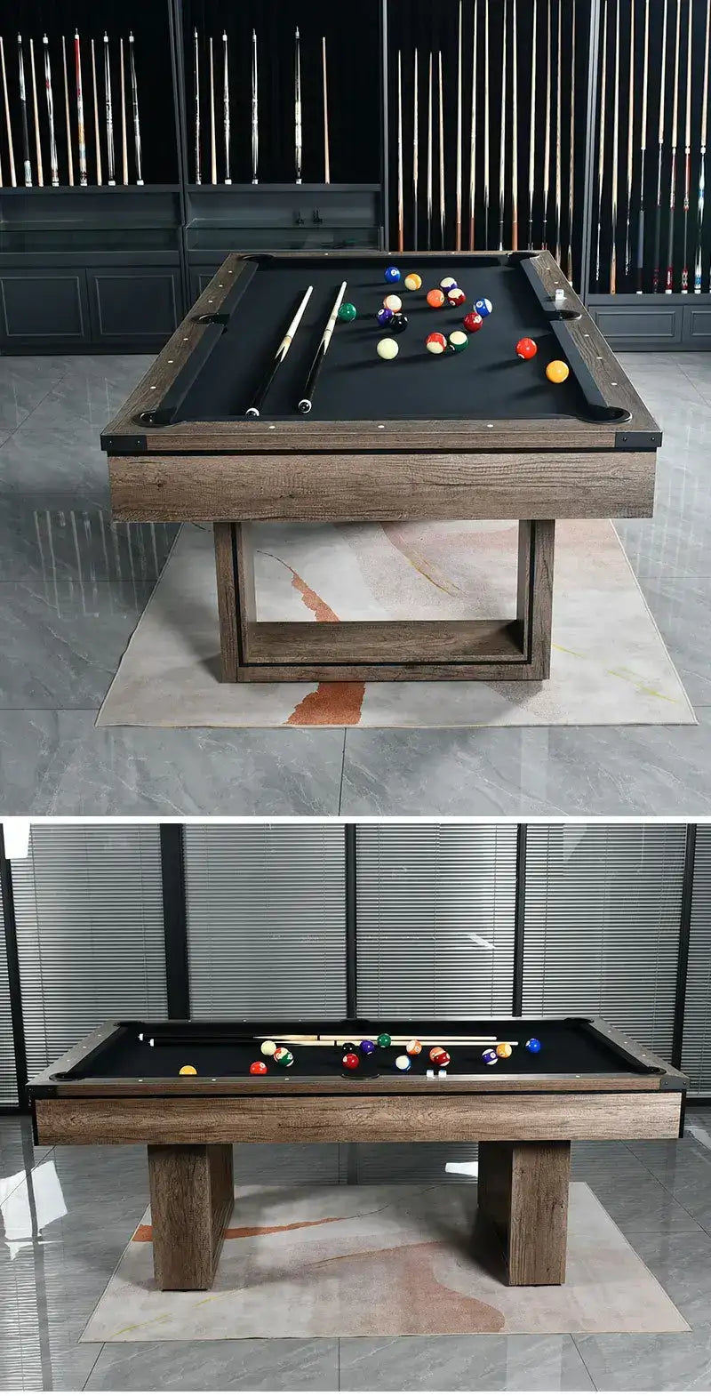 025-LP011X 7FT 3-in-1 Pool Table – Multi-Functional Billiards, Table Tennis & Dining Includes free accessories kit. - X Sports&Living